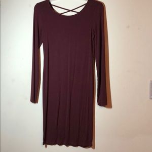 Long sleeve chocolate dress